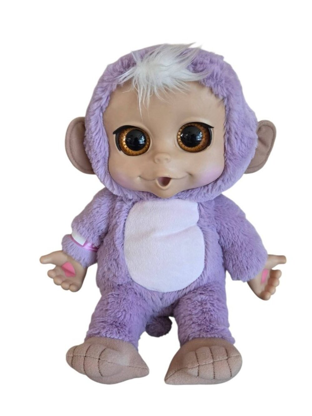 2015 Animal Babies Nursery Pink Monkey Baby Plush Jakks Sounds Works